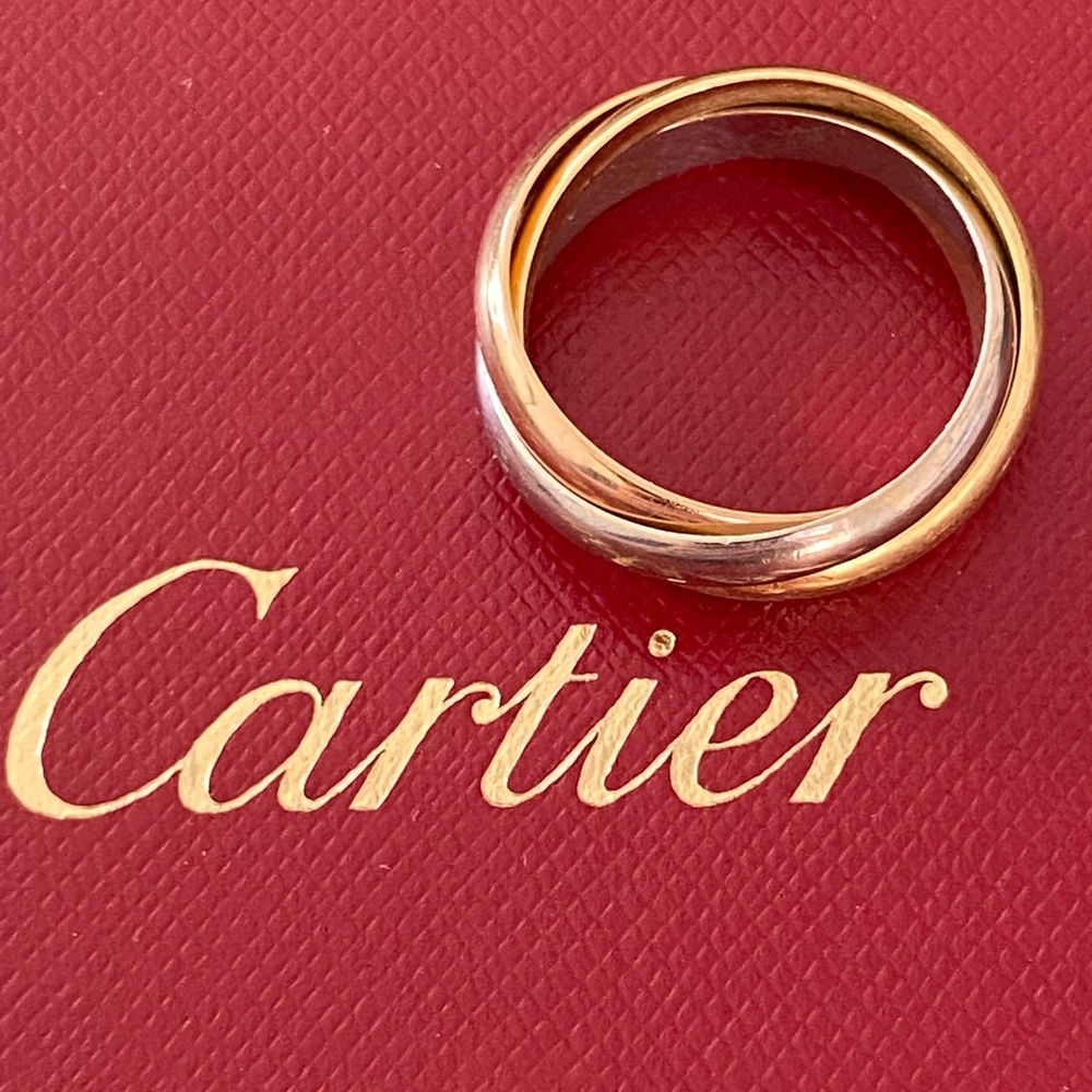 CARTIER TRINITY RING, CLASSIC, SIZE 8 1/4”
